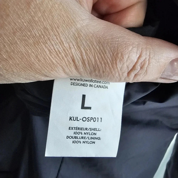 Kuwalla Tee Winter Oversized Reversible Black Red Down Jacket size L - Picture 10 of 11